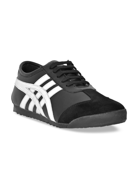 Respiro Men Black Striped Sneakers