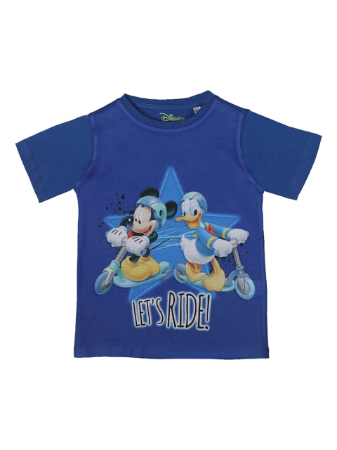 

Mickey Mouse Family Boys Blue Printed Round Neck T-shirt