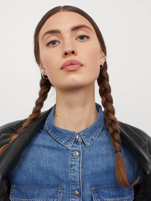 

H&M Women Blue Denim dress