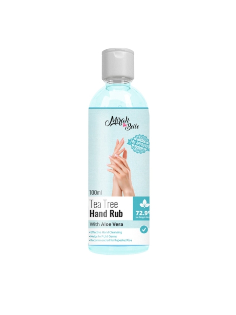 

Mirah Belle Unisex Tea Tree Aloe Vera Hand Rub Sanitizer 100 ml, Blue
