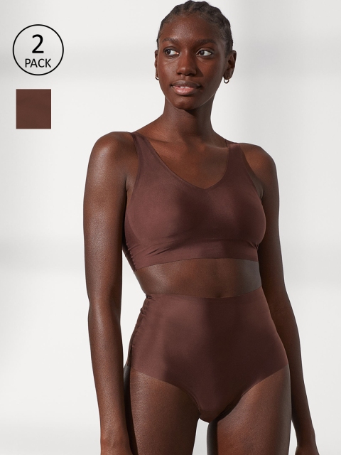 

H&M Brown 2-Pack Light Shaping Briefs