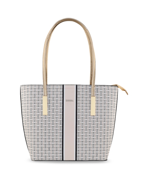 ESBEDA Beige & Black Printed Shoulder Bag