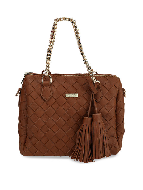 

Kazo Brown Textured Handheld Bag