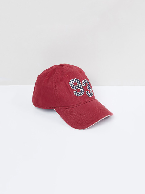 

max Men Maroon & White Printed Baseball Cap