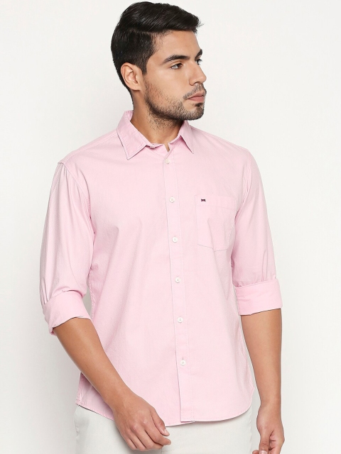 

Basics Men Pink Slim Fit Solid Casual Shirt