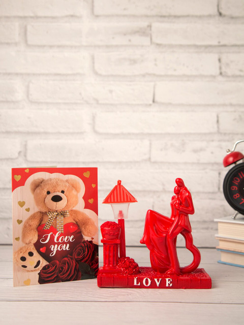 

Archies Red & White Valentine Special Showpiece With Card