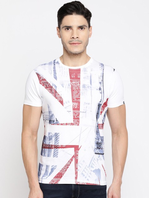 

Pepe Jeans Men White Printed Round Neck T-shirt