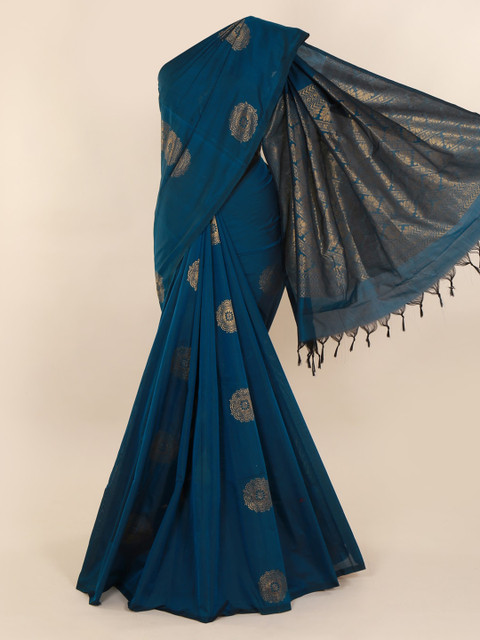 

Pothys Navy Blue Woven Design Silk Cotton Saree
