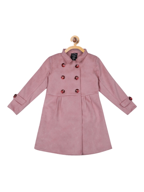 

Blue Giraffe Girls Pink Solid Overcoat
