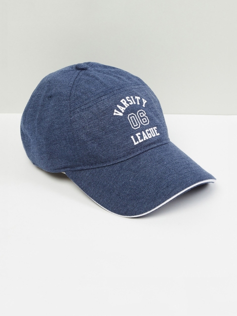 max Men Blue Printed Cotton Baseball Cap