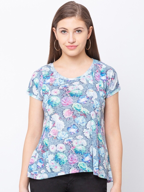 

Juliet Blue Floral Printed Top