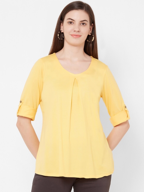 

Juliet Women Yellow Solid Top