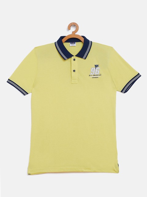 

Duke Boys Yellow Solid Polo Collar T-shirt