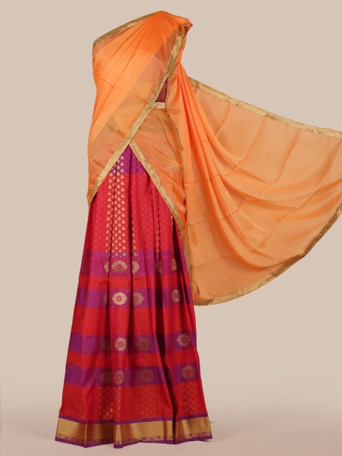 

Pothys Multicoloured Woven Design Poly Chiffon Traditional Half Saree, Multi