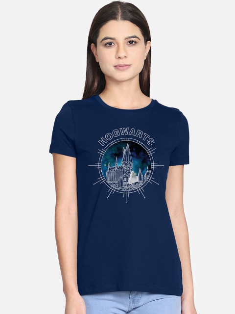 

Free Authority Harry Potter printed Blue Tshirt for Women