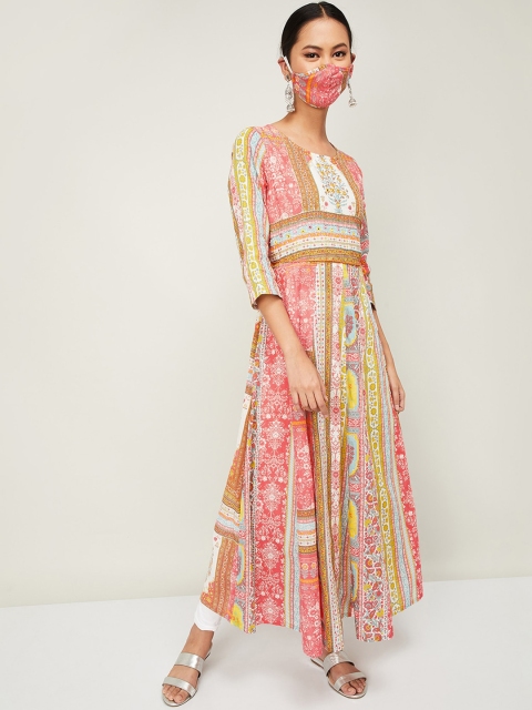 

Melange by Lifestyle Women Multicoloured Printed A-Line Kurta, Multi
