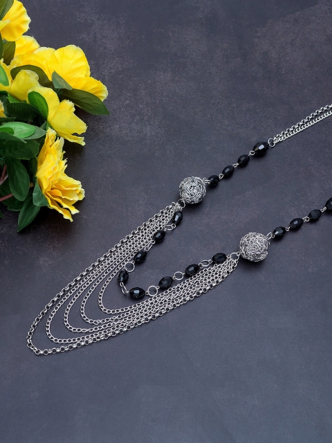 

Golden Peacock Silver-Toned Alloy Layered Necklace