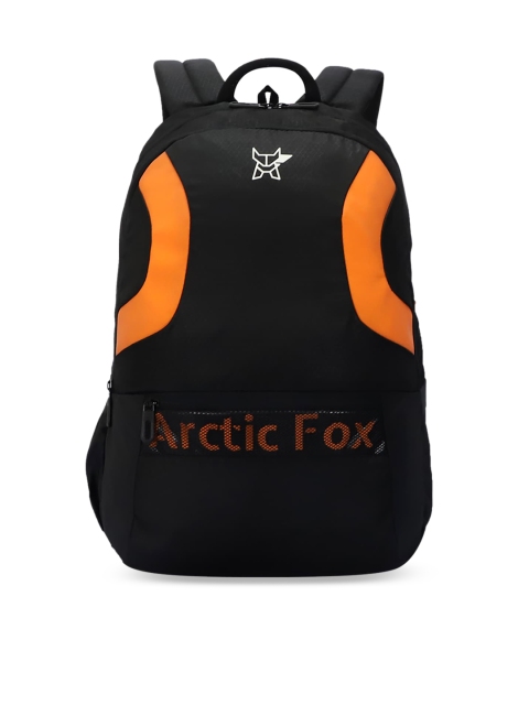 

Arctic Fox Unisex Orange & Black Brand Logo Backpack