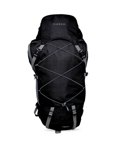 

Teakwood Leathers Unisex Black Solid Rucksack