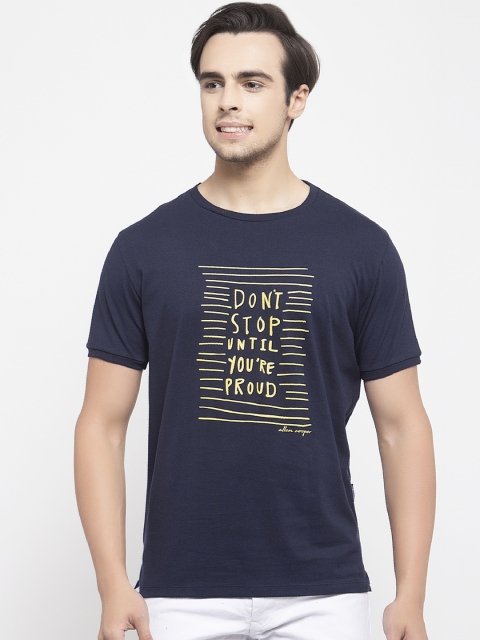 

Allen Cooper Men Navy Blue Printed Round Neck T-shirt