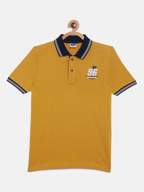 

Duke Boys Mustard Yellow Solid Polo Collar T-shirt
