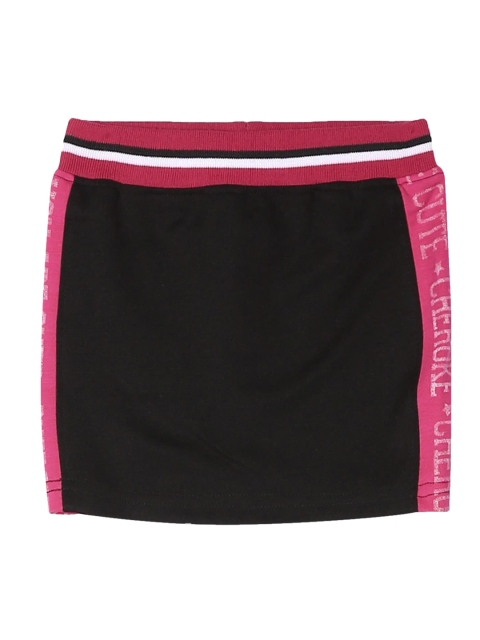 

Cherokee Girls Black & Pink Solid Mini Pencil Skirt