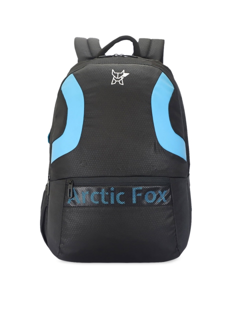 

Arctic Fox Unisex Blue & Black Brand Logo Backpack