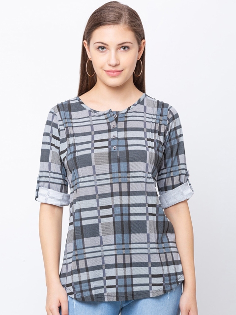 

Juliet Women Blue Checked Top