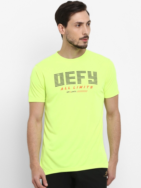 

OFF LIMITS Men Fluorescent Green Printed Round Neck T-shirt