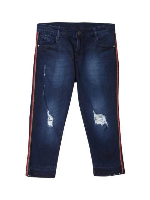 

Cherokee Girls Blue Solid Slim Fit Capris