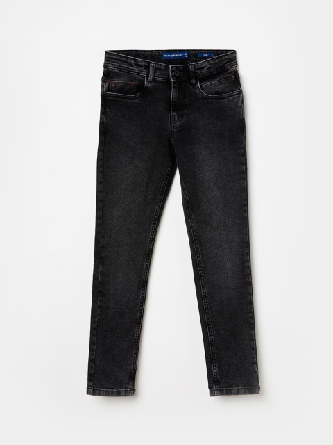 

Fame Forever by Lifestyle Boys Charcoal Black Slim Fit Mid-Rise Clean Look Jeans