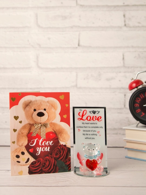 

Archies White & Red Valentine Special Showpiece With Greeting Card