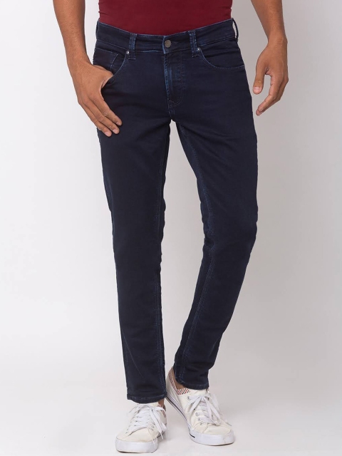 

SPYKAR Men Navy Blue Super Skinny Fit Low-Rise Clean Look Jeans