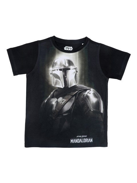 

STAR WARS Boys Black STAR WARS Printed Round Neck T-shirt