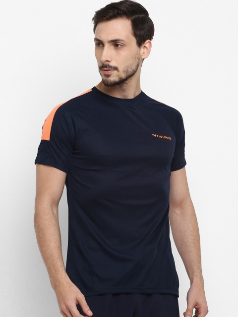 

OFF LIMITS Men Navy Blue Solid Round Neck T-shirt