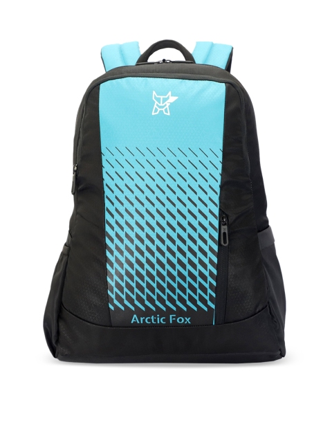 

Arctic Fox Unisex Turquoise Blue & Black Colourblocked Backpack