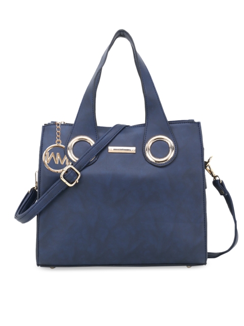 

WOMEN MARKS Blue Printed Handheld Bag