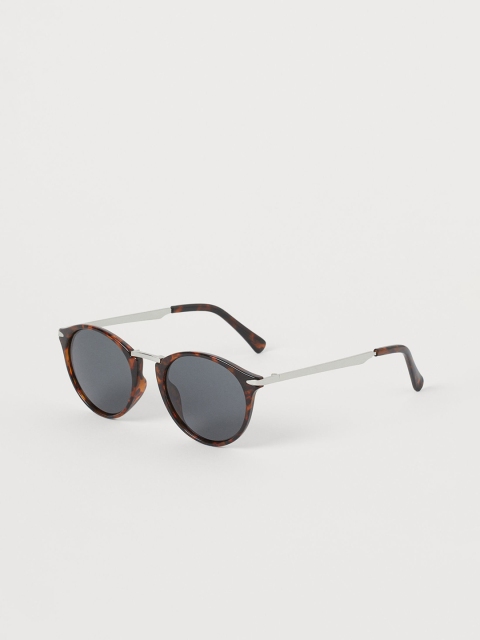 

H&M Men Brown & Black Round Polarised Sunglasses 0888077003