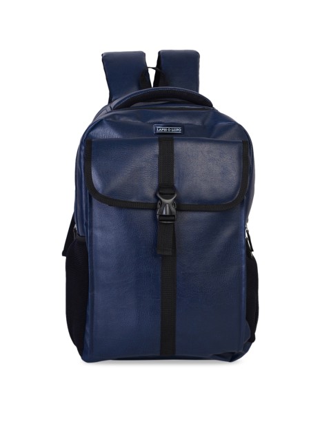 

Lapis O Lupo Unisex Blue & Black Solid Backpack