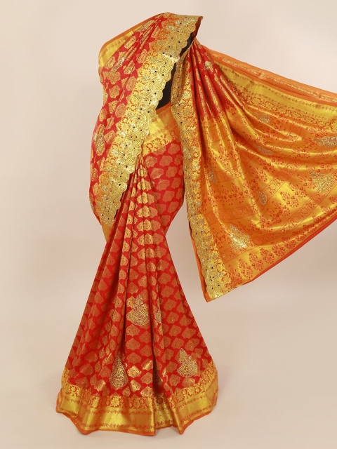 

Pothys Red Pure Silk Woven Design Kanjeevaram Saree