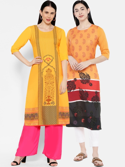 

7Threads Women Multicoloured Printed A-Line Kurta, Multi