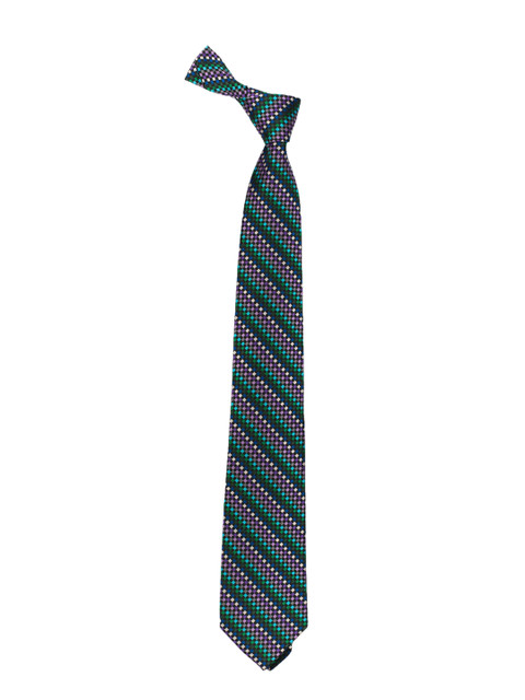 

The Tie Hub Green & Purple Checked Broad Tie