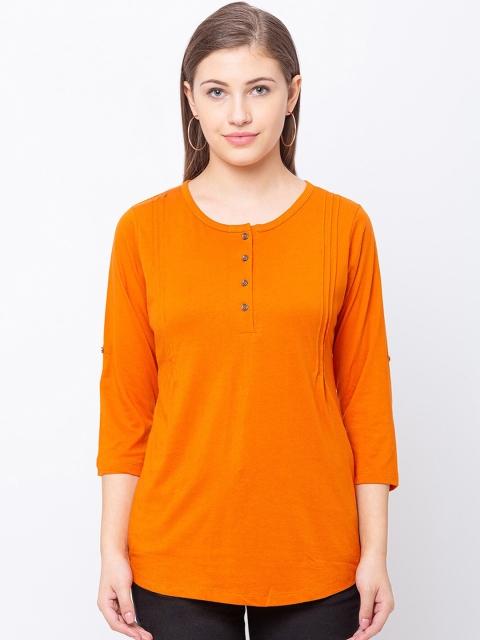 

Juliet Women Orange Solid Top