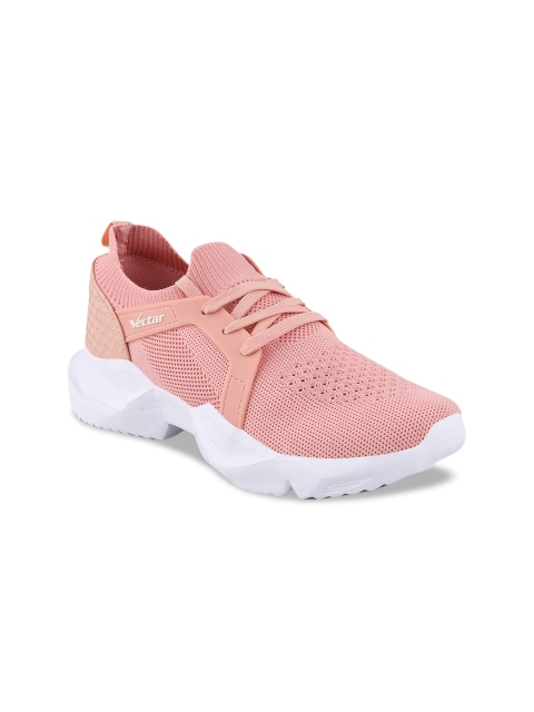 

Stelatoes Women Pink Woven Design Sneakers
