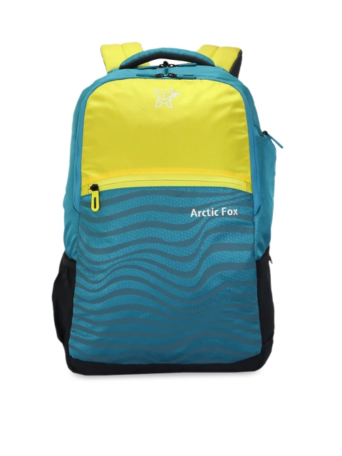 

Arctic Fox Unisex Yellow & Blue Colourblocked Backpack