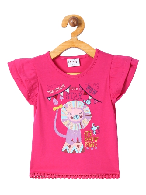 

Donuts Girls Pink Printed Top