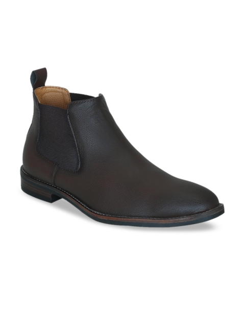 

Get Glamr Men Coffee Brown Solid Chelsea Boots