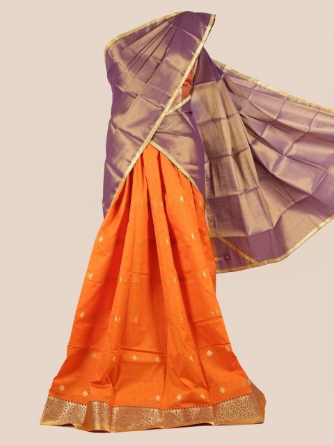 

Pothys Violet Woven Design Half Saree