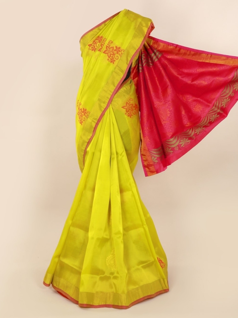 

Pothys Yellow Woven Design Pure Silk Saree