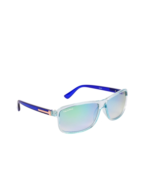 

NuVew Unisex Rectangle Sunglasses ES_16341-30-NW-2009-FGRPR-BLGLC-WFRT-57U, Blue